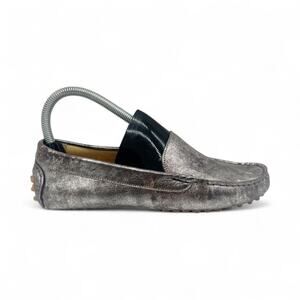 M. Gemi Women's Felize Metallic Leather Moccasin Loafers Size 38 / 7.5